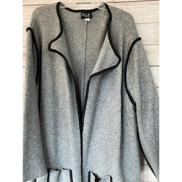 Making it Big on the Plus Side Thick Long Open Front Cardigan Sweater 2X Thick - Picture 2 of 8